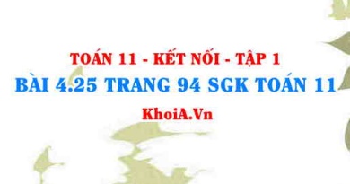 Bài 4.25 trang 94 SGK Toán 11 tập 1 Kết nối tri thức